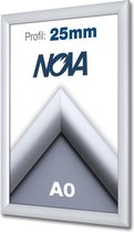 4 PACK Nova Kliklijsten A0  84.1 x 118.9cm aluminium zilver – wissellijst - posterlijst