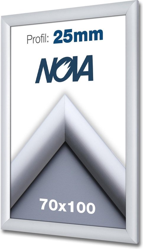 5 PACK Nova Kliklijsten B1 70 x 100 cm aluminium zilver – wissellijst - posterlijst