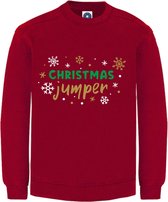 Dames Kerst sweater - CHRISTMAS JUMPER - kersttrui - rood - large -Unisex