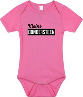 Kleine dondersteen tekst baby rompertje roze meisjes - Kraamcadeau - Babykleding 68 (4-6 maanden)