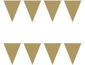4x stuks gouden metallic glanzende vlaggenlijn - 10 meter - Feestartikelen/versiering slinger goud
