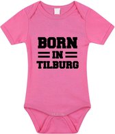 Born in Tilburg tekst baby rompertje roze meisjes - Kraamcadeau - Tilburg geboren cadeau 56 (1-2 maanden)