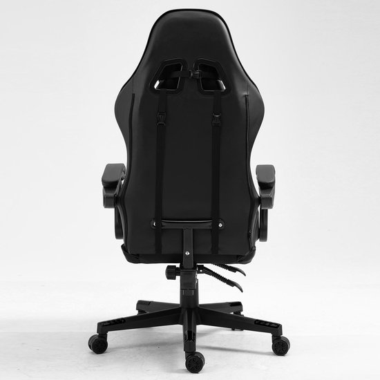Alora Gaming stoel X-TREME - Zwart - Met Nekkussen & Verstelbaar Rugkussen - Kunstleer - Gamestoel - Game Stoel - Gaming chair - Bureaustoel - Office Chair - Alora