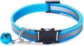 Reflecterende Kattenhalsband met Belletjes - Halsband voor Huisdieren - Blauw