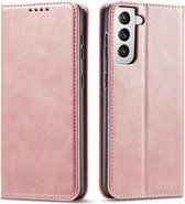 Casecentive Luxe Leren Wallet case - Portemonnee hoesje - Samsung  Galaxy S21 Róse Gold