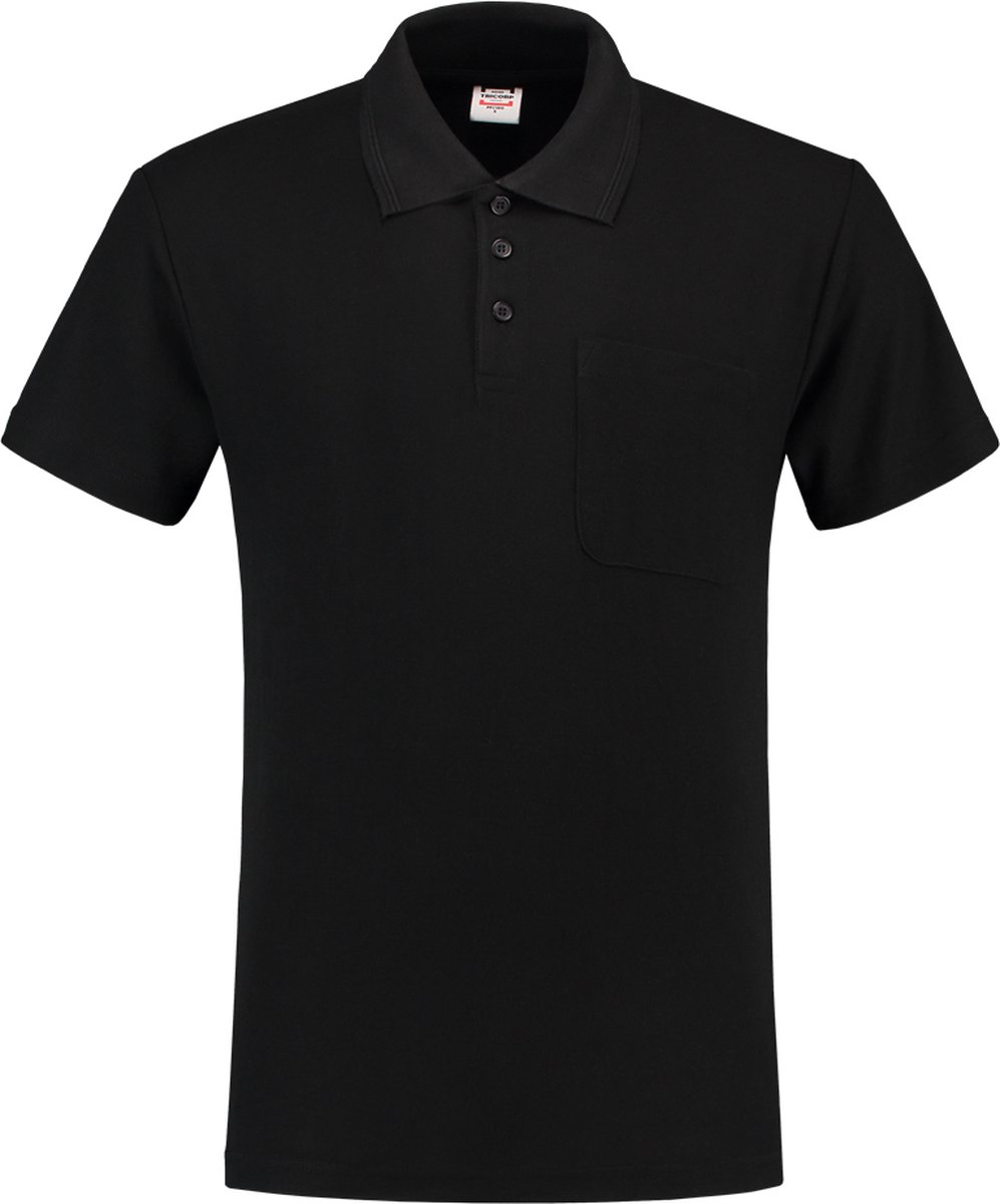 Tricorp Poloshirt borstzak - Casual - 201011 - Zwart - maat XXL