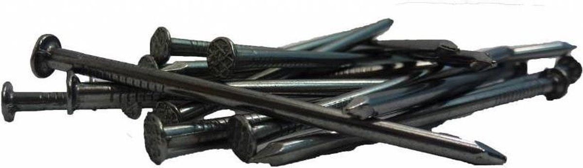 Draadnagel blank 4.0x90 mm platkop geruit 1kg ( a 1 kg )