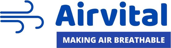 Airvital XL Extra Grote CO2 meter met Alarm voor Muurmontage - 40x30cm - Grote Ruimte - Groot Formaat
