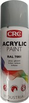 CRC Acryl spuitlak - Lak - Sneldrogend - Kras en UV bestendig - Zilvergrijs - RAL 7001