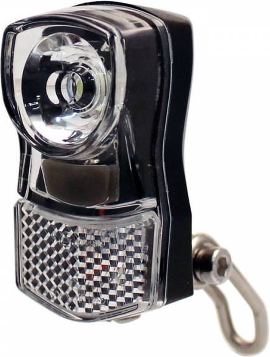 Falkx Koplamp fiets - LED verlichting - Zwart - Inclusief batterijen - Voorvork bevestiging