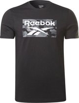 Reebok Camo Shirt Heren - sportshirts - zwart - maat XL