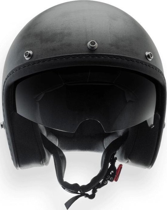 CMS VINTAGE SV - Scratched Black - Jethelm - Jethelm - Motorhelm - scooterhelm - brommerhelm - scooter helm - motor helm - brommer helm