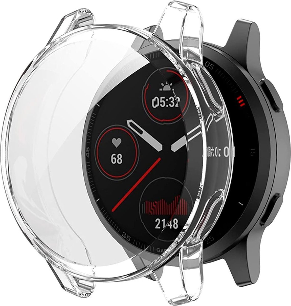 Case geschikt voor Garmin Vivoactive 4 / Venu 2 - 45mm - Transparant- Siliconen