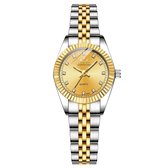 WiseGoods WS9521 Luxe Horloge Dames - Horloges Voor Vrouwen - Cadeau - Cadeautje Voor Haar - Sieraden - RVS - Goud & Zilver