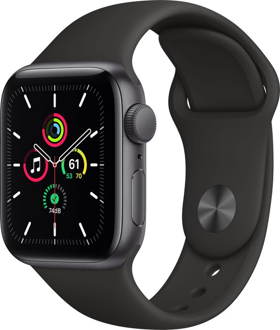 Apple Watch SE 2021 - Smartwatch dames en heren - 40mm - Spacegrijs - Apple