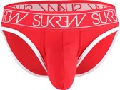 Sukrew - Classic Brief Rood/Wit - Maat S - Heren Slip - Mannen Ondergoed - Impact Collection