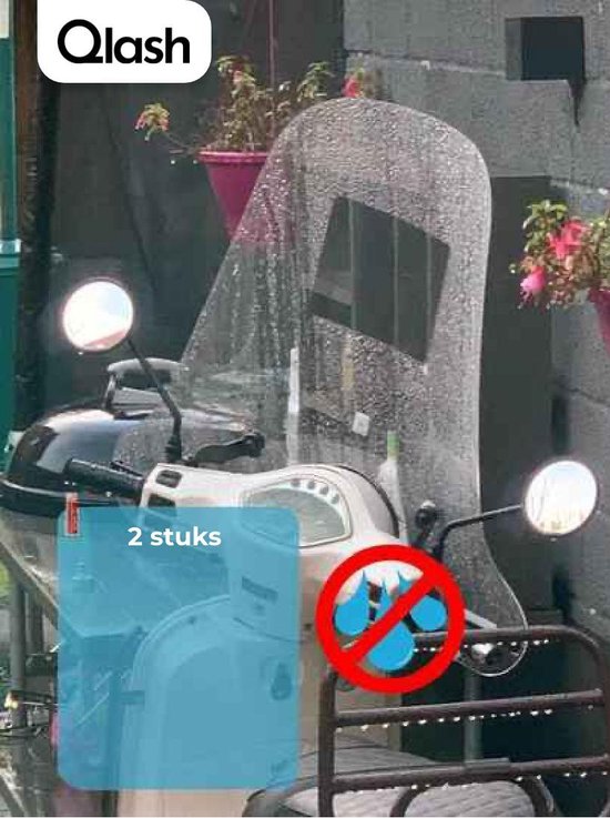 2x Anti regen windscherm scooter sticker - Waterafstotende folie windscherm  - Anti... | bol.com