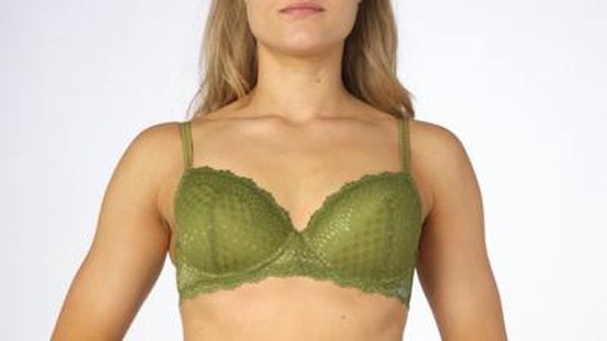 Dream Avenue - Central Park Padded Lace BH Pesto - maat 80E - Groen