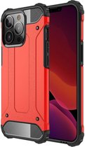 Apple iPhone 13 Pro Hoesje Shock Proof Hybride Back Cover Rood