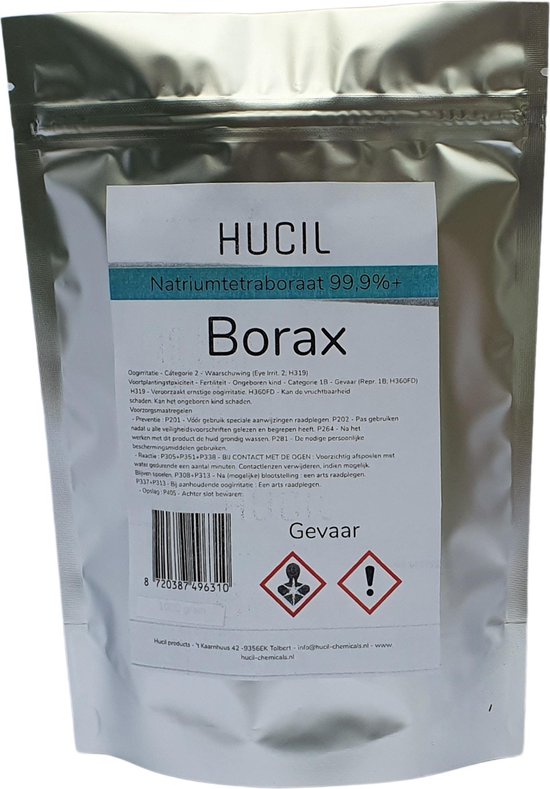 Borax poeder - natriumtetraboraat 99,9% + zuiver  - 1kg