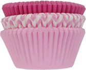 House of Marie - Cupcakevormpjes - Assorti Roze - pk/75