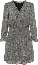 Only ONLSTAR L/S SHORT SMOCK DRESS Taupe Gray Dames Jurk - Maat S