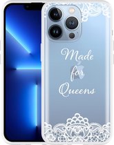 Geschikt voor Apple iPhone 13 Pro Hoesje Made for queens - Designed by Cazy