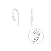 Joy|S - Zilveren basic ear huggers oorbellen