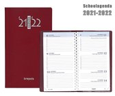 Brepols agenda - Schoolperiode 2021-2022 - PVC Seta - Rood - 9 x 16 cm