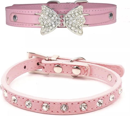 Colliers de Chien Rose Cuir - 2 Pièces - Très Petits Chiens - Largeur de  Cou 17 à 23... | bol.com