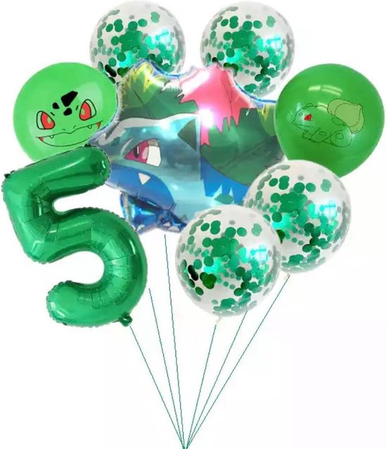 Bulbasaur pokemon Ballonpakket Droom Thema Party Decoratie Bulbasaur Verjaardagsfeestje, Nummer 5