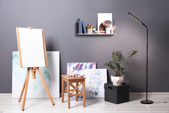 Daylight Electra - Staande vloerlamp - 3 lichtkleuren - Dimbaar - leeslamp - woonkamer - Zwart
