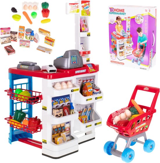 Speelgoed Kassa met Scanner - Speelgoed Kinderen – Winkeltje Spelen -  Trolley Model 2 | bol.com