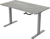 OrangeLabel S1 Zit/sta bureau met slinger. Onderstel kleur grijs (RAL7045) incl. blad 120x80 Oxyd