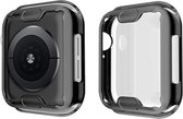 DrPhone FC1 - 44 mm TPU Siliconen Case - Volledige bescherm Case - Fashion Case - Geschikt voor iOS SmartWatch SE / 4 / 5 / 6 - 44mm-  Zwart