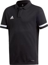 adidas T19 Polo  Sportshirt - Maat 176  - Unisex - zwart/wit