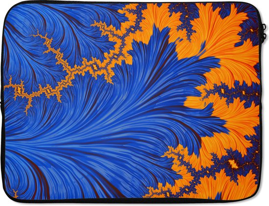 Housse pour ordinateur portable 15 pouces 38x29 cm - Art psychédélique - Housse pour Macbook & Laptop Art psychédélique avec bleu et orange - Housse pour ordinateur portable avec photo