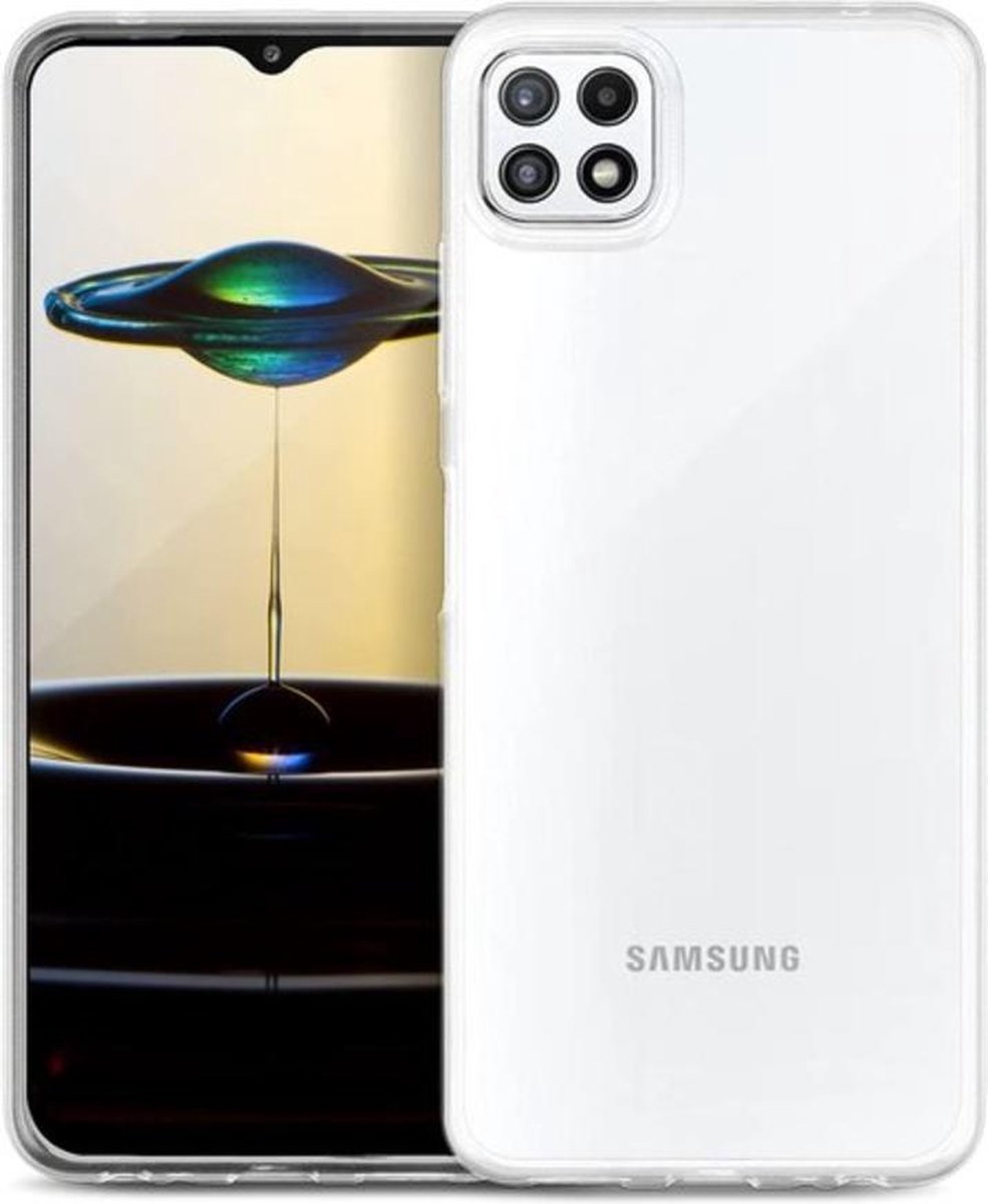 Siliconen backcase - Samsung Galaxy A22 5G - Siliconen hoesje - Transparant