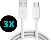 JLM High End Products USB-C Data- en Laadkabel - 2.4A Snellader Kabel - Fast en Quick Charge Oplaadkabel - Type C Naar USB-A - 3 kabels - Oplaadsnoer Telefoon - Laptop - Samsung Ga