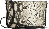Clutches Charm Elisa crossbody tas Leer Slangenprint - Taupe