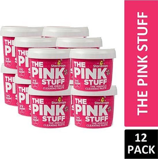 Stardrops 12 x 500 gram The Pink Stuff - Het wonder reinigingsmiddel dat geen vlekken achterlaat - Schoonmaakpasta - Allesreiniger