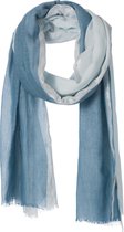 Sjaal blauw - 100% katoen - streep van lurex