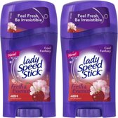 Lady Speed Stick Cool Fantasy Deodorant Stick - Anti Transpirant Deo Stick met 24H Zweet Bescherming en Anti Witte Strepen - Deodorant Vrouw - 2 Stuks