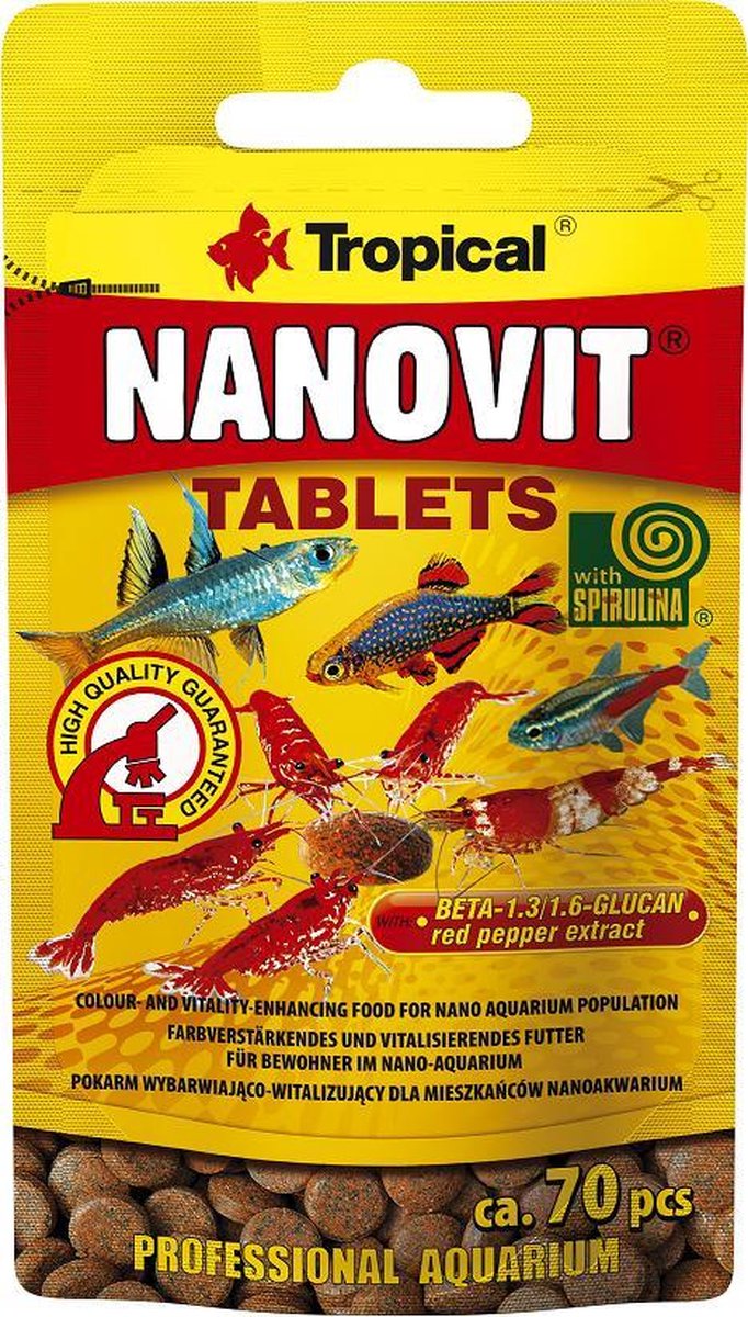 Tropical Nanovit Tabletten (10 gram) - Aquarium Visvoer