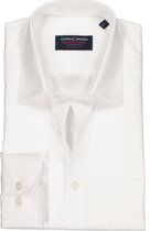 CASA MODA comfort fit overhemd - mouwlengte 7 - wit - Strijkvrij - Boordmaat: 43