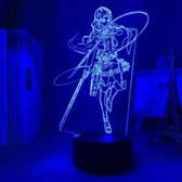 3DAnimeLeds - Levi Battle Design - AOT - Attaque sur Titan - Lampe 3D - Led Light - Anime