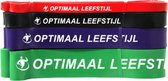 Optimaal Leefstijl - Weerstandsbanden set - Pull up bands - Power bands - Fitness banden - Crossfit - Calisthenics - Resistance bands - Fitness - Met opberg tas