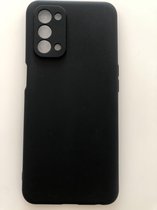 Siliconen Anti Shock back cover case - Geschikt voor OPPO A74 5G / A54 5G - TPU hoesje zwart