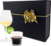 Luxe cadeauset 8 glazen | 4x Wijnglas + 4x Waterglas | Onbreekbare kunststof / plastic drinkglazen