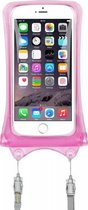 waterproof telefoonhoes 17 x 10 cm rubber roze